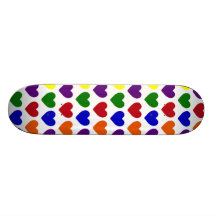 Tiny Rainbow Hearts Skateboard Deck
