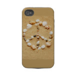 Tiny Seashell Peace Sign Iphone 4 Tough Cases