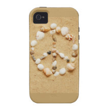 Tiny Seashell Peace Sign Case-Mate iPhone 4 Cover