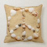 Tiny Seashells Peace Sign Pillow