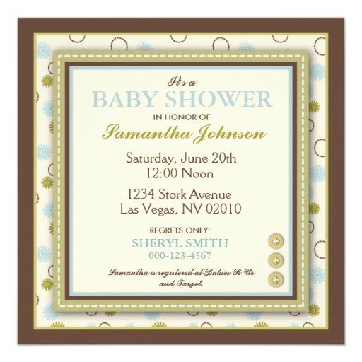Tiny Toes Invitation Square