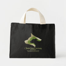 Tiny Tote black Canvas Bag
