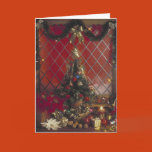 christmas, tree, display, tiny, elegant, holidays,