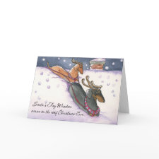 Tiny Weindeer Christmas Card card