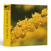 Tiny Yellow Flowers 3 Ring Binders