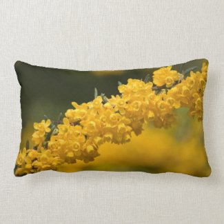 Tiny Yellow Flowers Throw Pillow