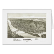 Tionesta, PA Panoramic Map - 1896 Card