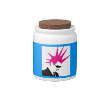 Tip Jar Modern Mohawk Candy Jar