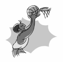 tip the ball in the basket acrylic cut outs