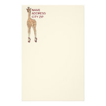 tip toe giraffe stationery