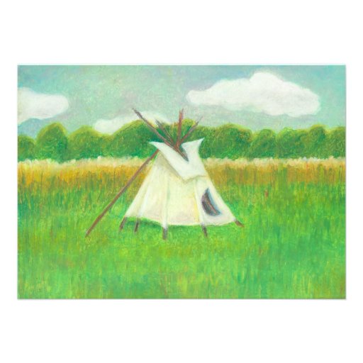 Tipi teepee central Minnesota landscape drawing Announcements