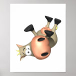 Tipped Over Cow Posters