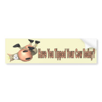 Tipped Your Cow bumper stickers