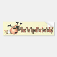 Tipped Your Cow Bumper Stickers