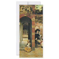 Tippling Two Men And A Woman Under An Arbor In The Custom Rack Cards