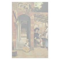 Tippling Two Men And A Woman Under An Arbor In The Customized Stationery