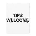 Tips Welcome postcard