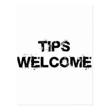 Tips Welcome Postcards