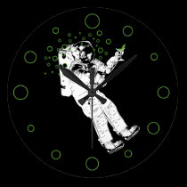 Tipsy Astronaut wall clocks