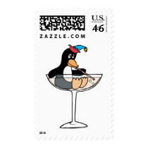Tipsy Penguin Postage Stamps
