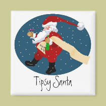 Tipsy Santa Magnet by disgustedcats Tipsy Santa Magnet