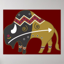 Tirbal Southwest Buffalo Poster Print posters