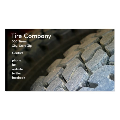 Tire Surface Business Card Template