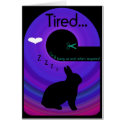 Tired Bunny!..Send a Gift Card Door Hanger card