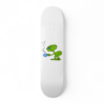 Tired Coffee Alien Custom Skate Board