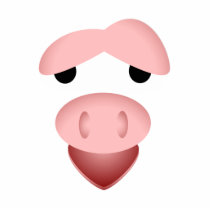 Tired Smiling Pig Face photo sculptures by mydeas Tired Smiling Pig Face photo sculptures