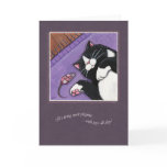 Tiring Work Playing All Day - Cat Art Card