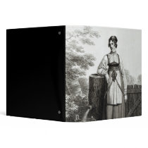 Tirollian Peasant Girl, 1817 Vinyl Binder