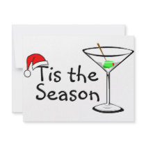 Tis The Season Christmas Martini invitations