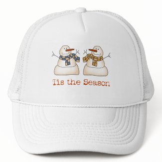 Tis the Season Holiday Snowmen hat