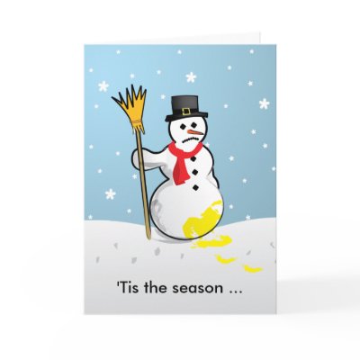 'Tis the season. Sad Snowman greeting cards