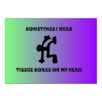 Tissue Boxes on my head poster posters by Deedles_Dee Tissue Boxes on my head poster posters