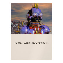 TITAN , champagne metallic Personalized Invites