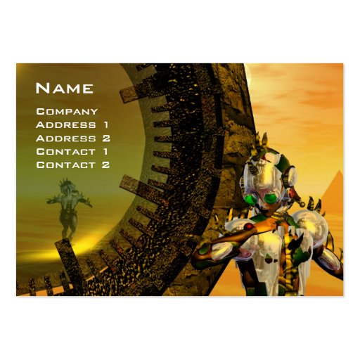 TITAN IN THE DESERT OF HYPERION / Reflections Business Card Template (front side)
