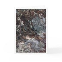 Titania Lying Asleep Greeting Cards
