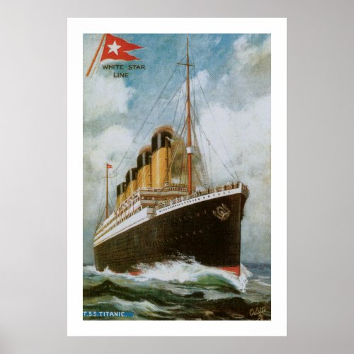 Titanic at Sea print