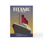 Titanic Ocean Liner Art Deco Print cards