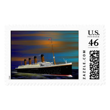 TITANIC ON HER MAIDEN VOYAGE 10 APRIL 1912 POSTAGE STAMPS