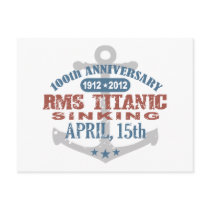 Titanic Sinking 100 Year Anniversary Post Card