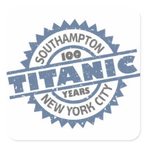 Titanic Sinking 100 Year Anniversary Square Stickers