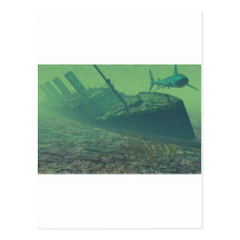 Titanic sunk post cards