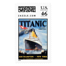Titanic White Star Line Poster Postage Stamp