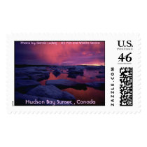 Title:Hudson Bay Sunset , Canada postage by moxieann Title:Hudson Bay Sunset , Canada postage