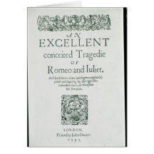 Title Page from 'Romeo and Juliet' Greeting Cards