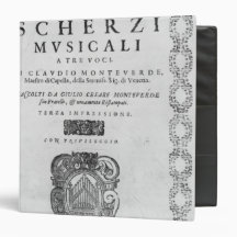 Title page of the 'Scherzi Musicali' Vinyl Binders