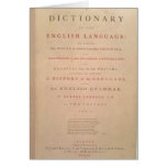 Title page of volume I of the English Card